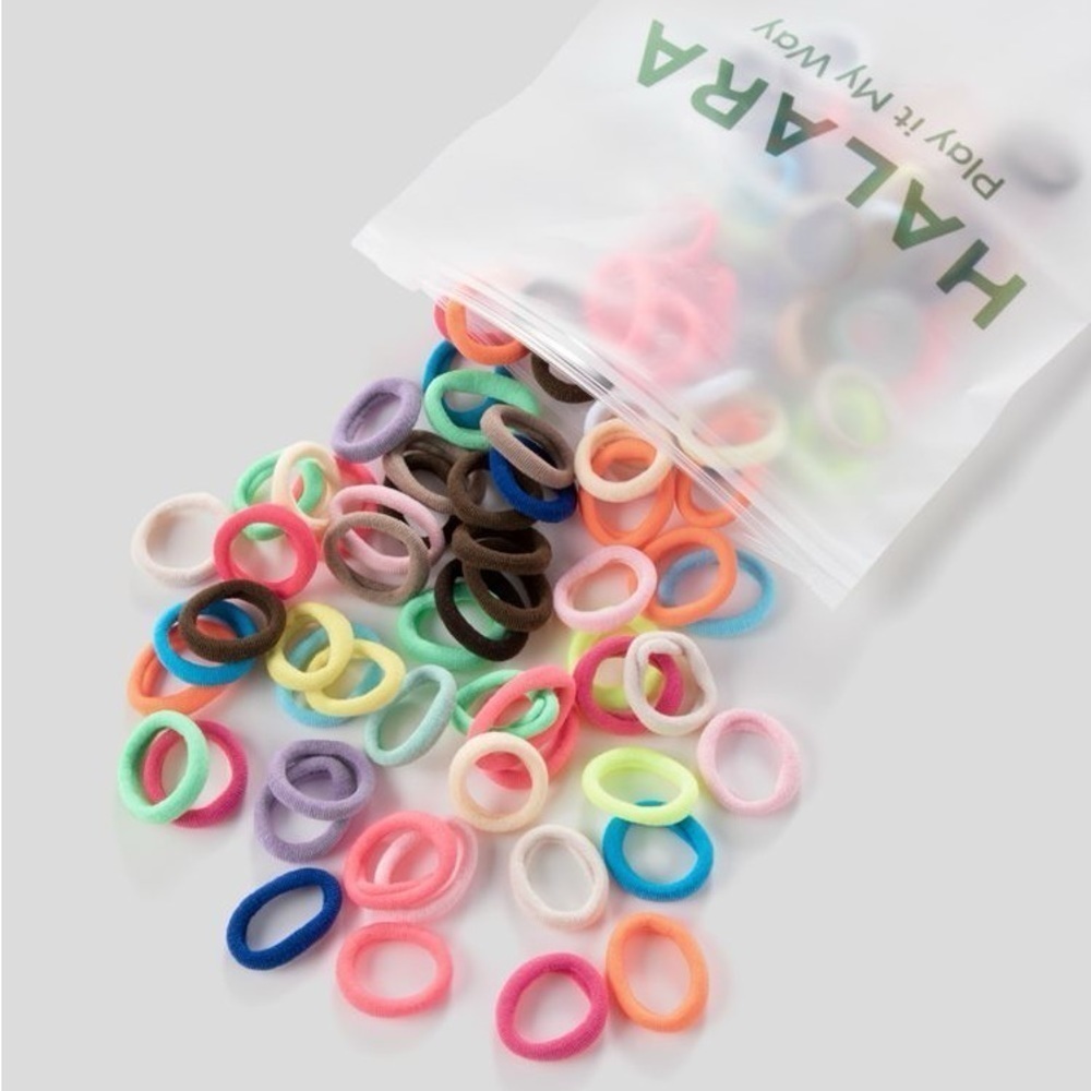 Halara 100pcs Seamless Elastic Mini Hair Ties